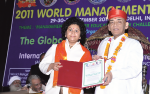 Dr. Archika Didi honoured by the "World Management Congress" for the best speech